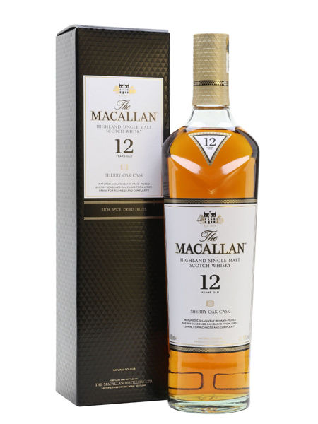 圖片 Macallan 12 yrs Single Malt Sherry Oak Scotch Whisky麥卡倫12年雪莉桶陳蘇格蘭單一麥芽威士忌