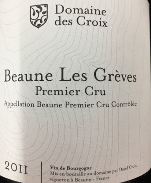 圖片 Domaine des Croix Beaune Les Greves 2011
